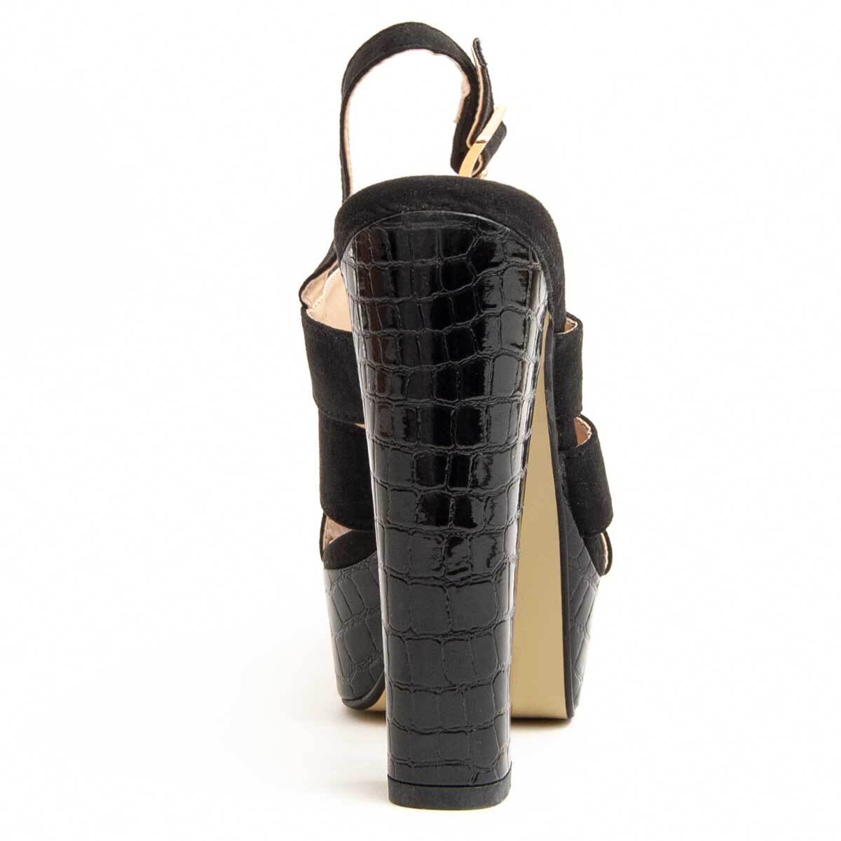 Sandalias de tacón - Negro - Altura: 14 cm