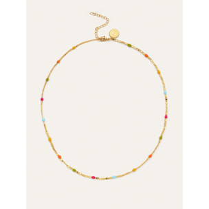 Collar Fine Enamel Colors Baño Oro