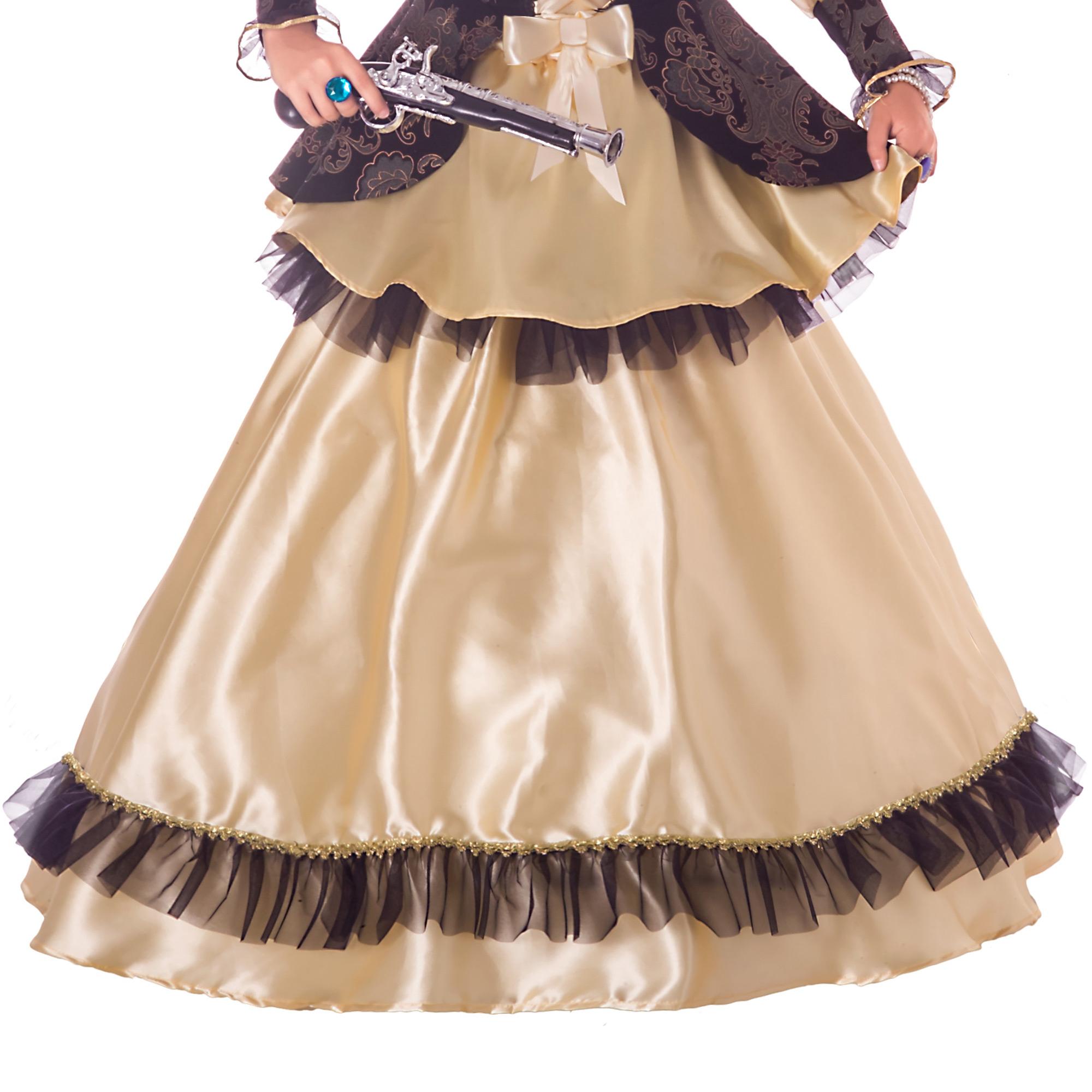 Regina Dei Pirati Costume Carnevale Trasformabile 2-In-1 Bambina