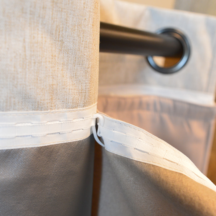 Rideau thermique et occultant  hiver - été - Lin