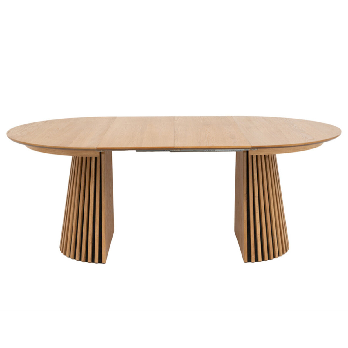 Freya - table à manger ronde extensible - bois - 4 à 8 personnes - Bois