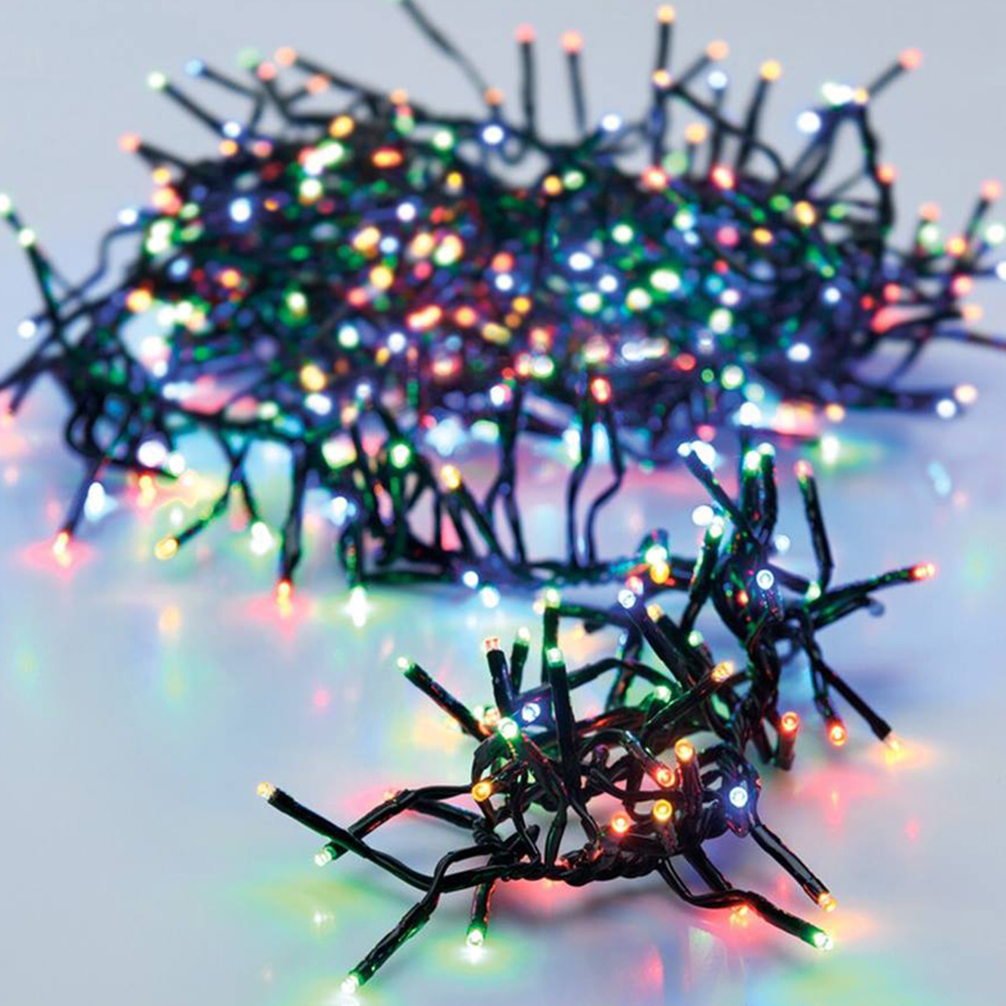 guirnalda de 192 luces led multicolor con 8 funciones y temporizador - 1,4 metros