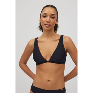 Top bikini a triangolo nero
