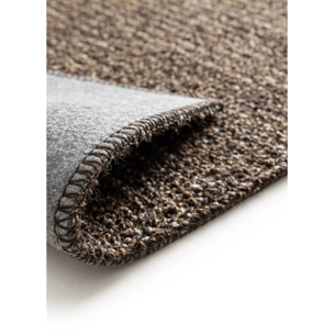 LUMEN Alfombra lavable lisa con bucles marrón, varias medidas disponibles.