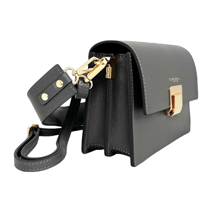 Borsa a spalla Cheval Firenze Ludovica Grigio Scuro