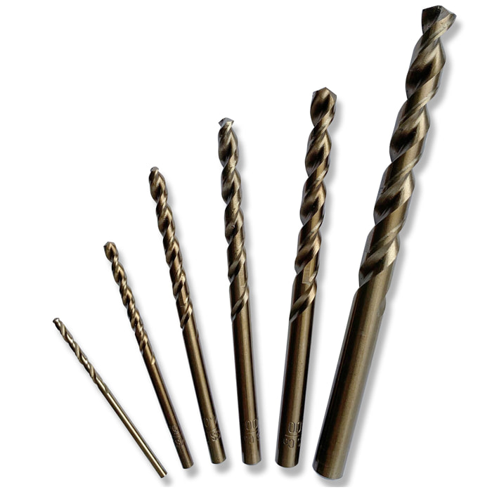 Stanley Cassette de 6 forets HSS-E Cobalt 2-8mm