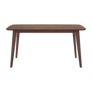 Table rectangulaire 6 personnes en bois foncé 150 cm - Oman