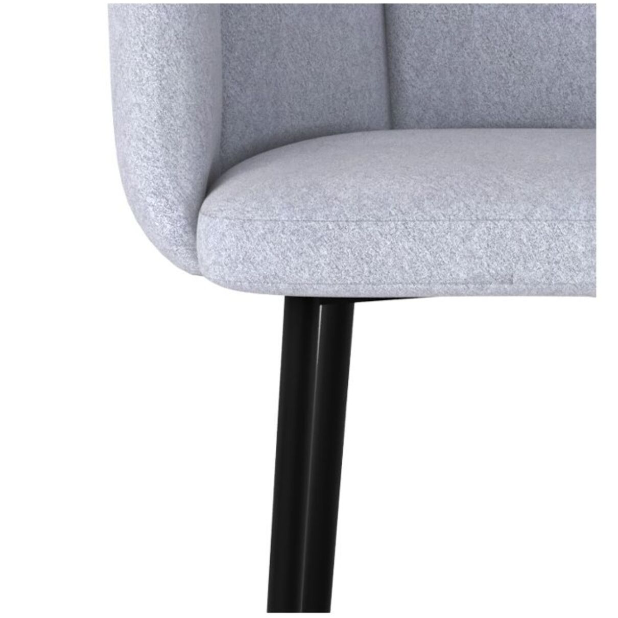 Lot de 2 chaises de bar en tissu gris clair 75 cm - Rosy