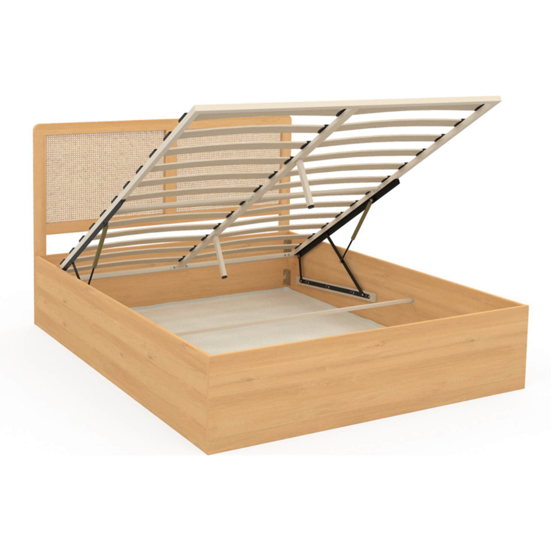 Lit coffre Eve 140x190cm cannage