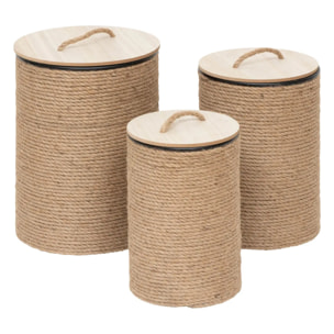 Coffre "Bill" beige D36 x H49,5cm
