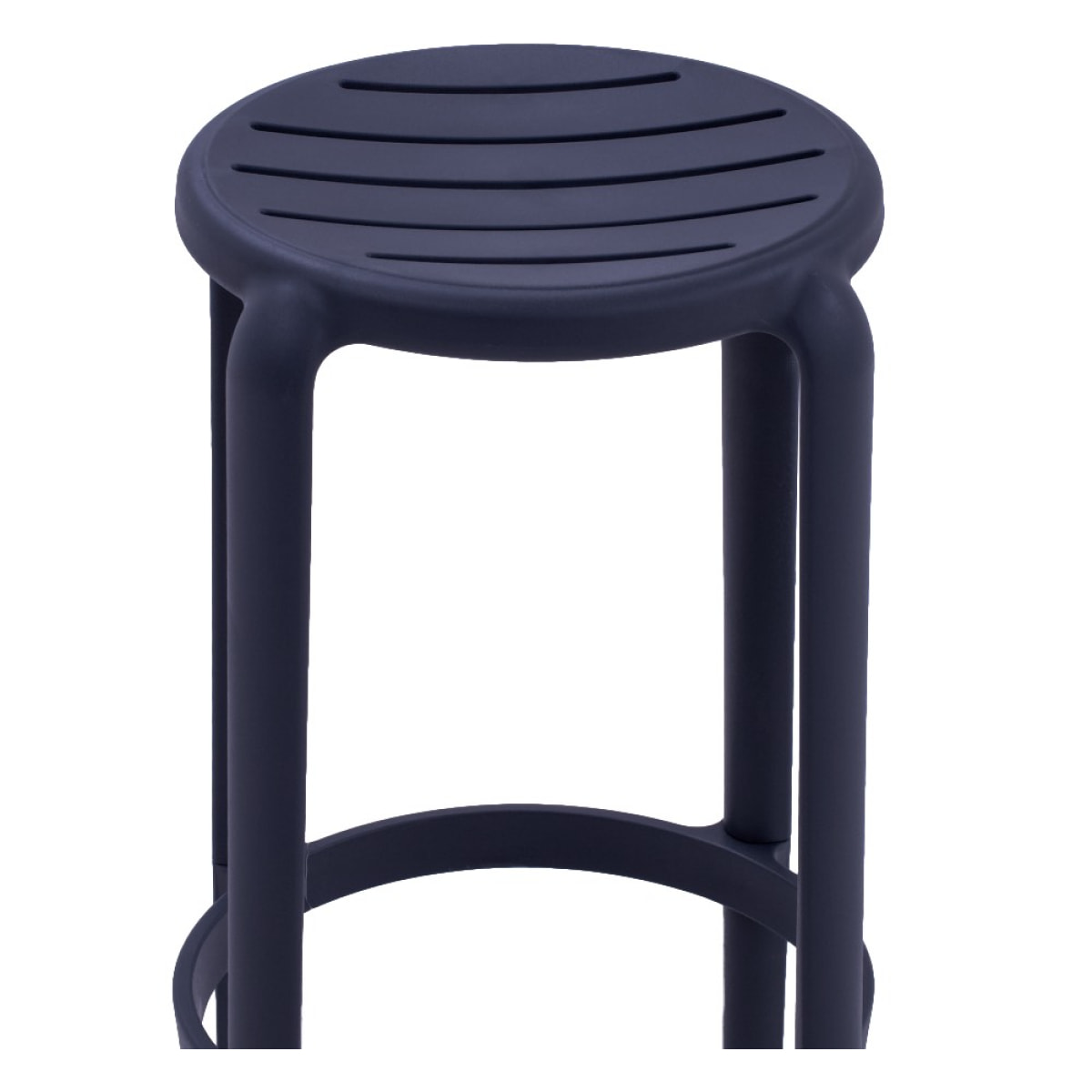 Set 2 sgabelli in polipropilene colore antracite