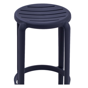 Set 2 sgabelli in polipropilene colore antracite