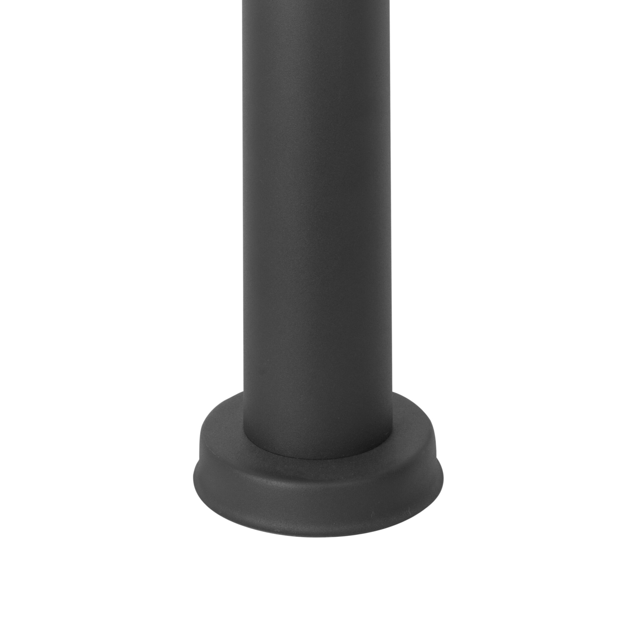 FORLIGHT Koral Baliza Exterior para Jardín Resistente al Agua IP55. Bolardo de Acero Inoxidable Gris Urbano 23W. E27