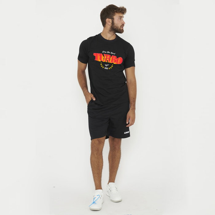 T-shirt in cotone TURBO nera
