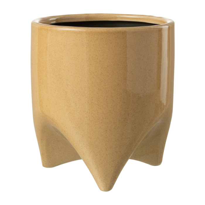 J-Line cache-pot Helia - céramique - vert - large -  Ø 18 cm