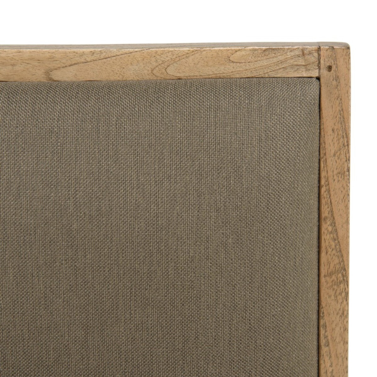 DAK - Fauteuil en Mindi, assise en tissu kaki chiné