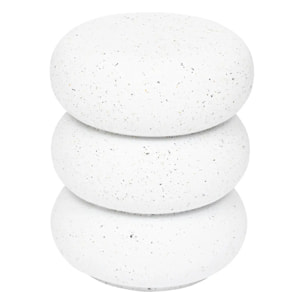 Table d’appoint "Stoneto" blanc 43x35x35cm