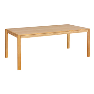 Table à manger rectangulaire scandinave bois clair chêne L200 cm AGALI