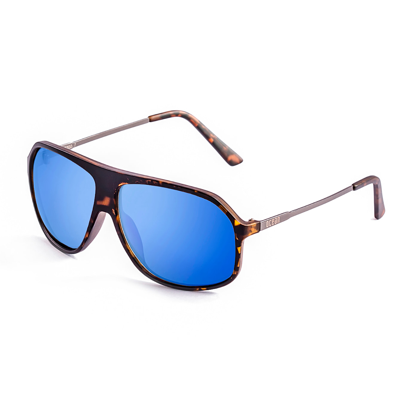 Occhiali da sole OCEAN BAY - montatura opaca light tartarugata marrone e blu