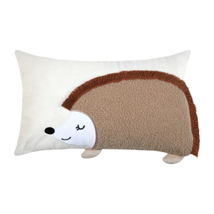 Coussin rectangulaire enfant hérisson - Naturel