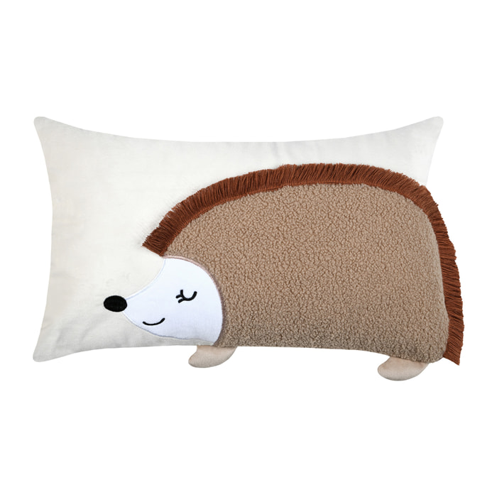 Coussin rectangulaire enfant hérisson - Naturel