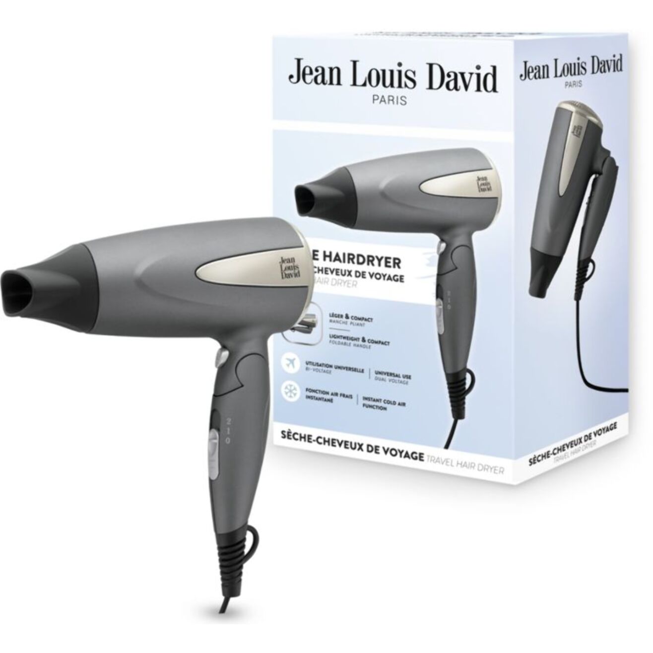 Sèche cheveux de voyage JEAN LOUIS DAVID Voyage 20206