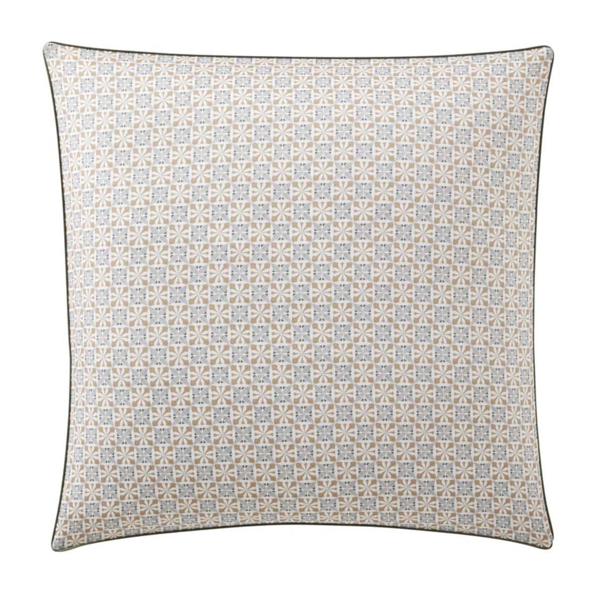 Taie d'oreiller imprimée en percale de coton, GALADRIEL, Beige