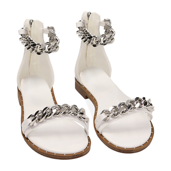 Sandalias blancas de maxicadena