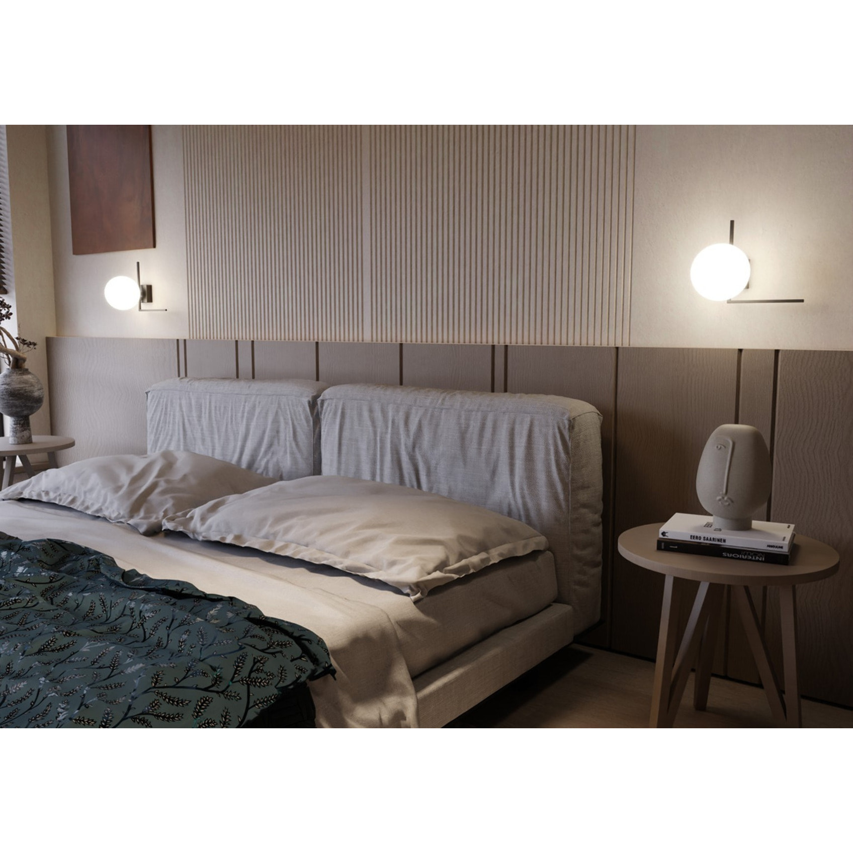Lampada da soffitto IMAGO in acciaio nero e vetro opale