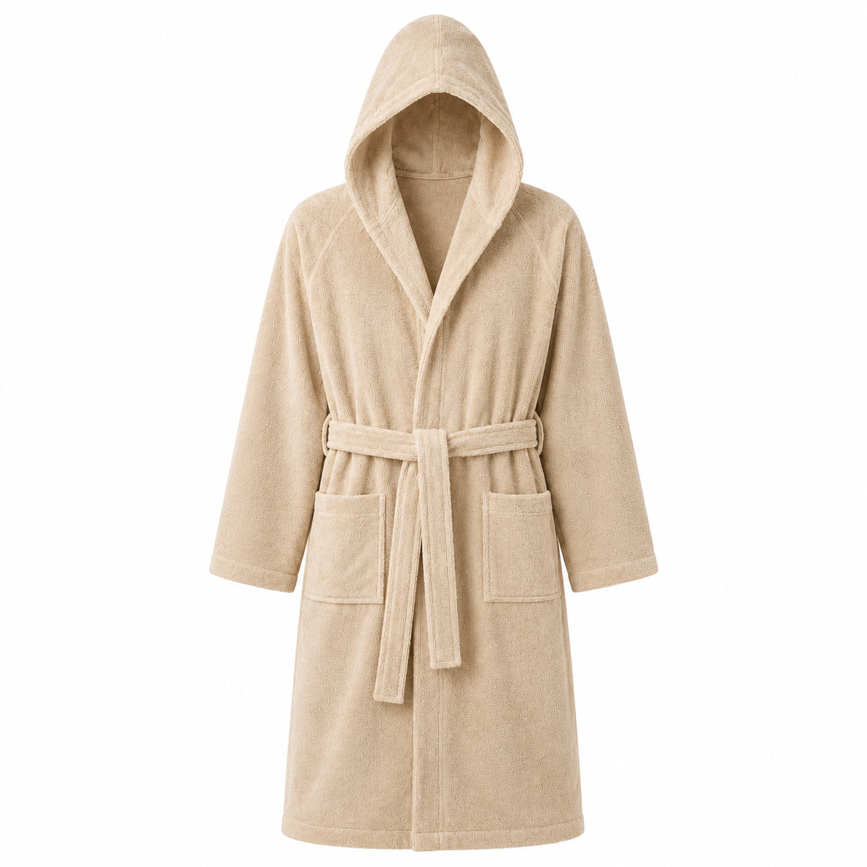BASSETTI Accappatoio in spugna con cappuccio Beige