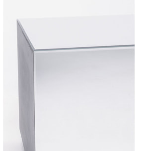 Table d'appoint Luxury 45x45cm argent tiroir Kare Design
