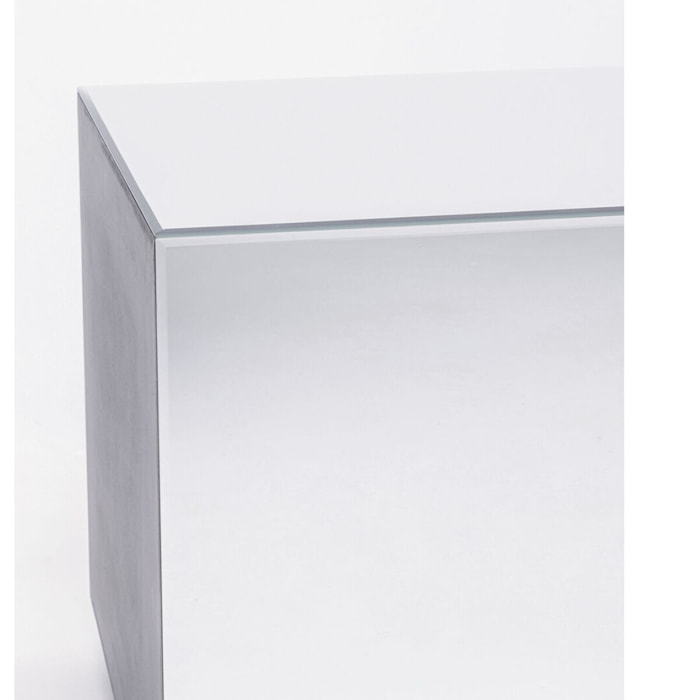 Table d'appoint Luxury 45x45cm argent tiroir Kare Design