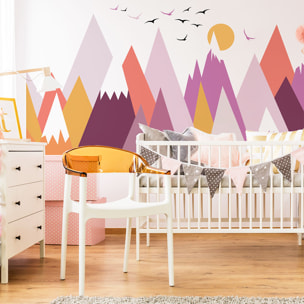 Stickers muraux enfants - Décoration chambre bébé - Autocollant Sticker mural géant enfant montagnes scandinaves HIMKA