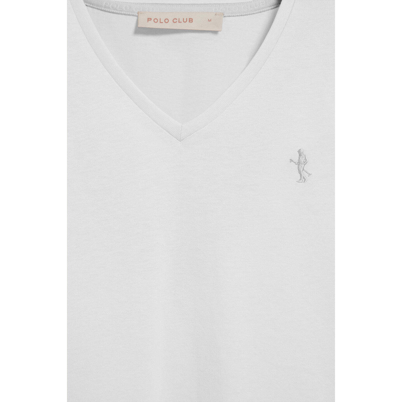 Camiseta blanca de escote en pico y bordado Rigby Best