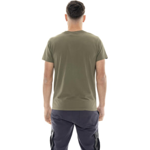 T-shirt uomo a manica corta in cotone, stampa Leone 1947 Graphics