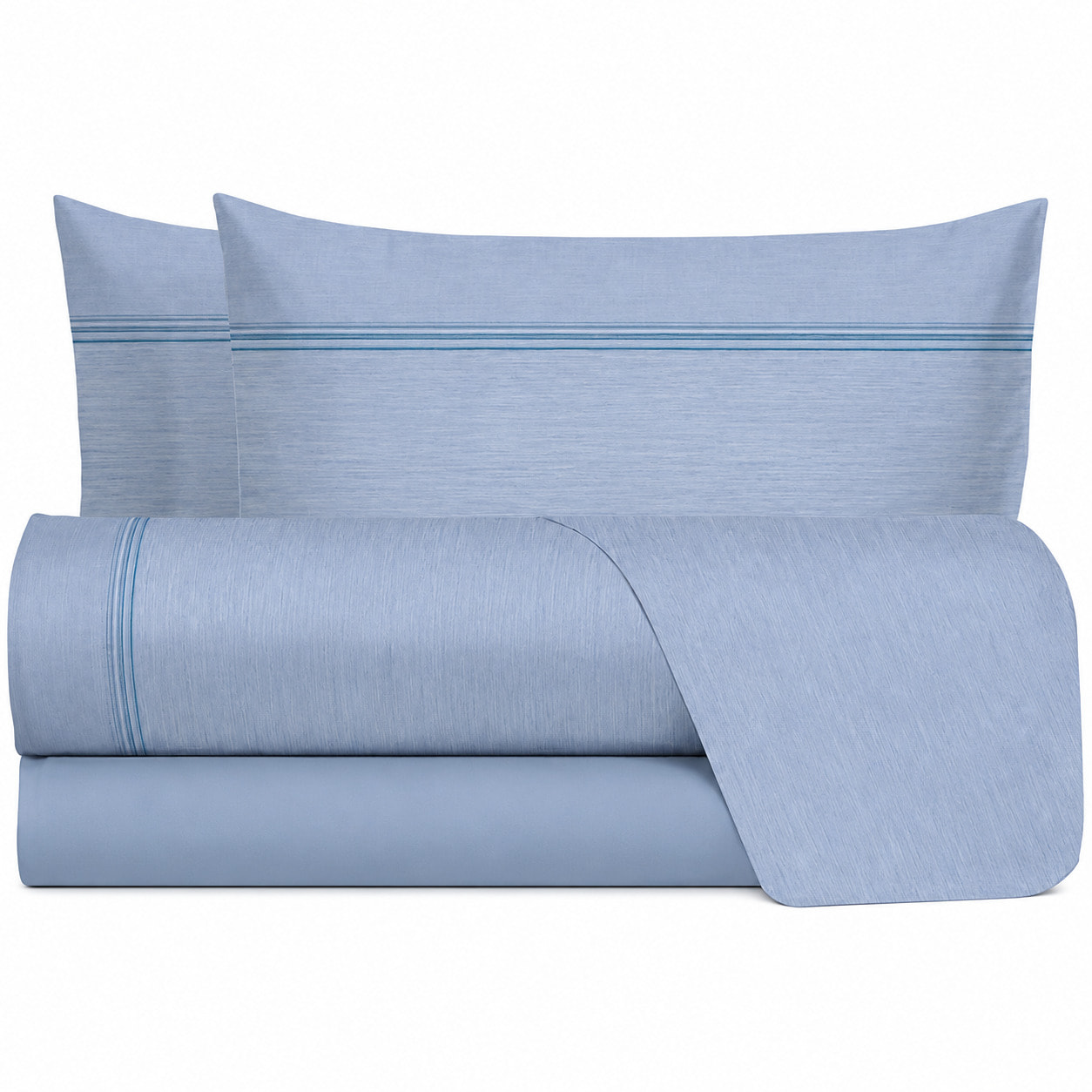 HERMET Completo Letto Matrimoniale in 100% Cotone_Volga_Avio