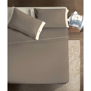 Completo letto Double-Color IPERSAN Tortora/Panna