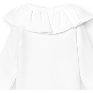 Body cruzado bebé manga larga volante