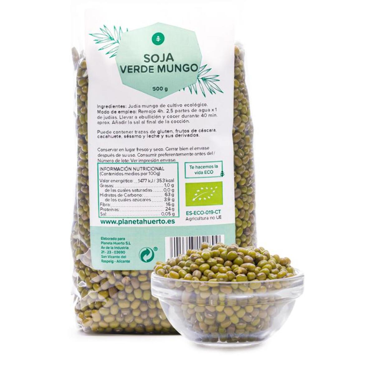 Soja verde mungo ECO Planeta Huerto 500 g