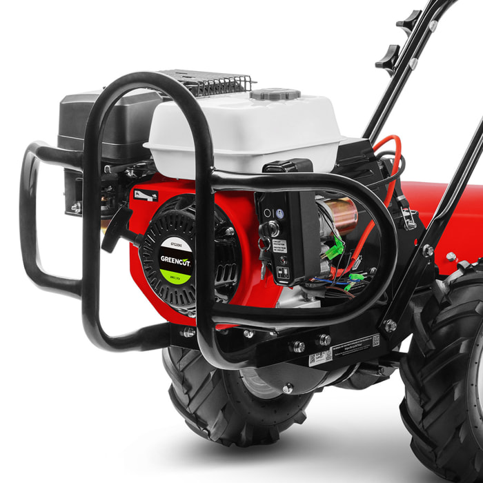 Motocultor de gasolina de 212cc 7cv arranque eléctrico, ancho de trabajo 70cm GREENCUT GTC220XE