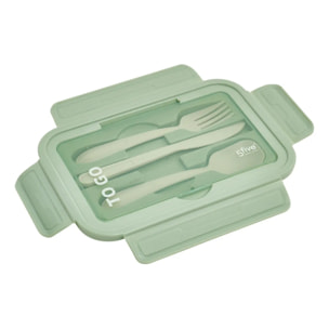 Lunch box rectangulaire 1,2L vert