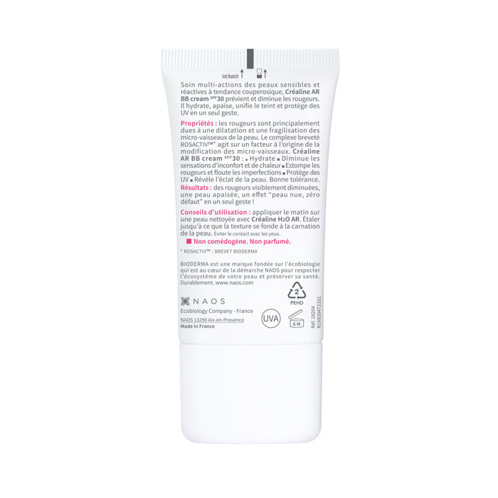 Créaline Anti-Rougeurs Teinté - Crème Teintée Quotidienne - Peaux Sensibles à Tendance Couperosique 40 ml