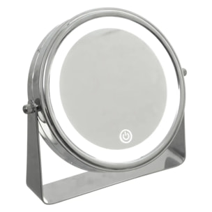 Miroir rond et rotatif à led 19cm