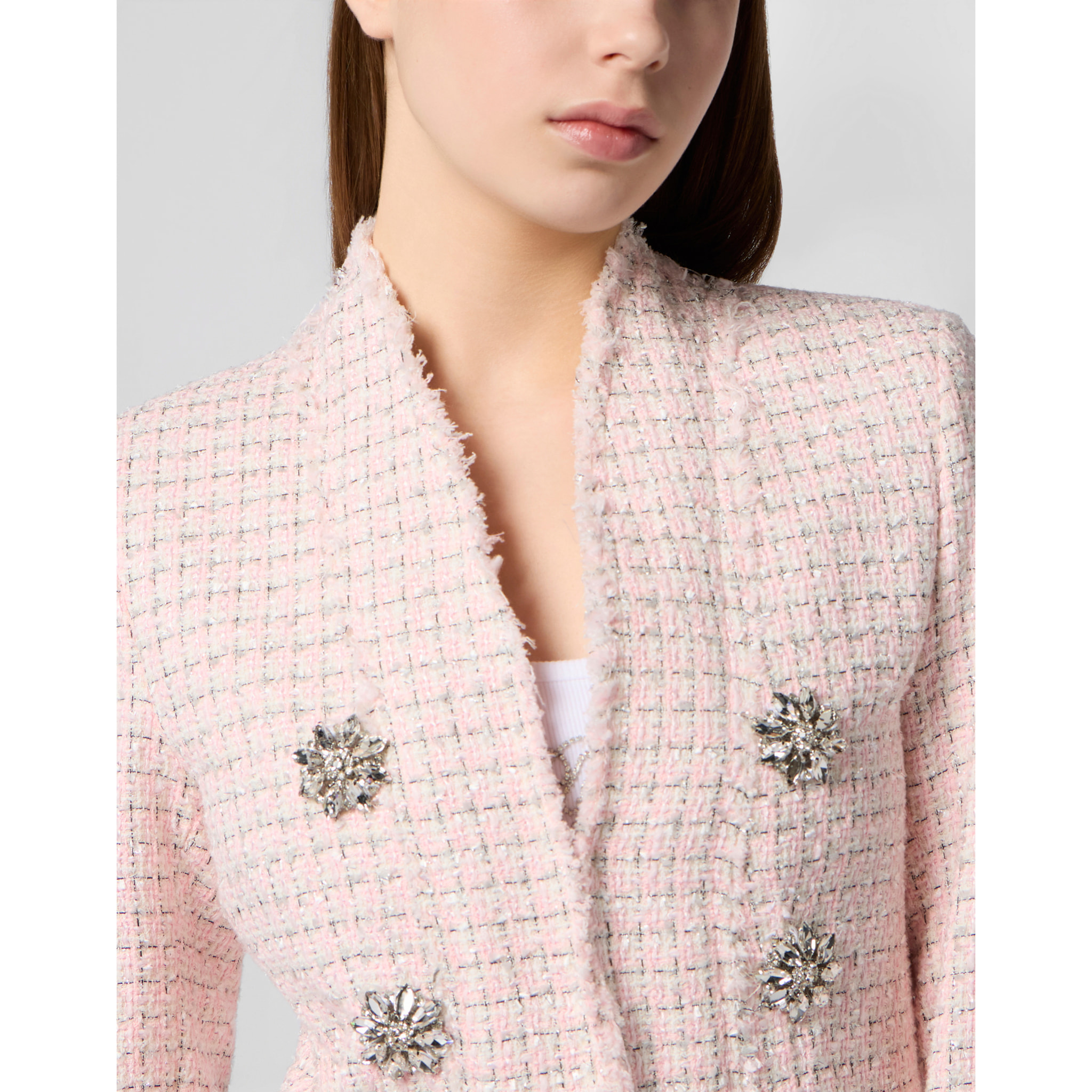 PHILIPP PLEIN Tweed Jacket Crystals