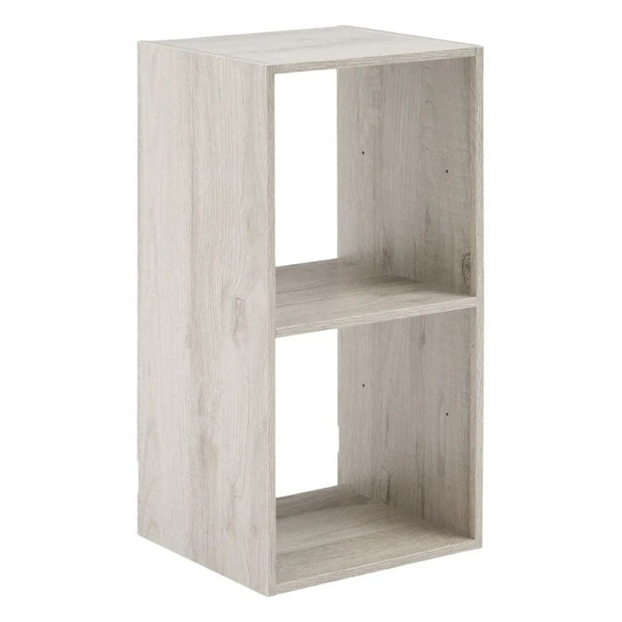 Étagère 2 cases "Mix N' Modul" effet chêne gris