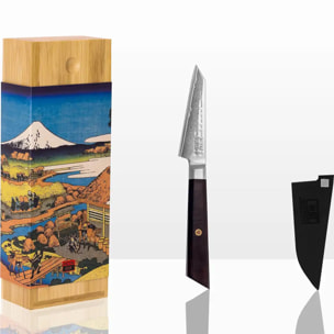 Couteau d'Office Bunka | Lame 90 mm | Acier Inoxydable Japonais Damas