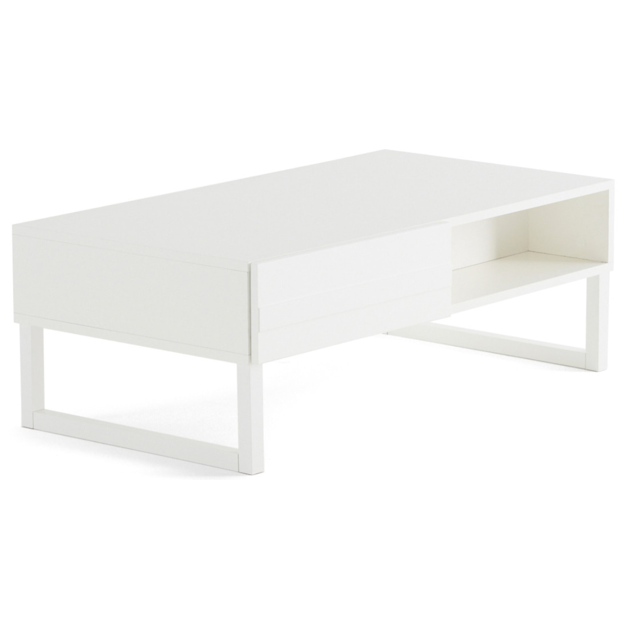 Sofia - table basse - blanc mat - 1 niche - 110 cm - Blanc