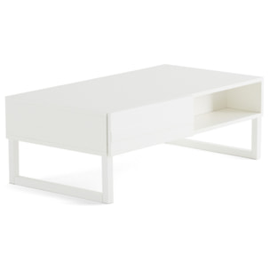 Sofia - table basse - blanc mat - 1 niche - 110 cm - Blanc