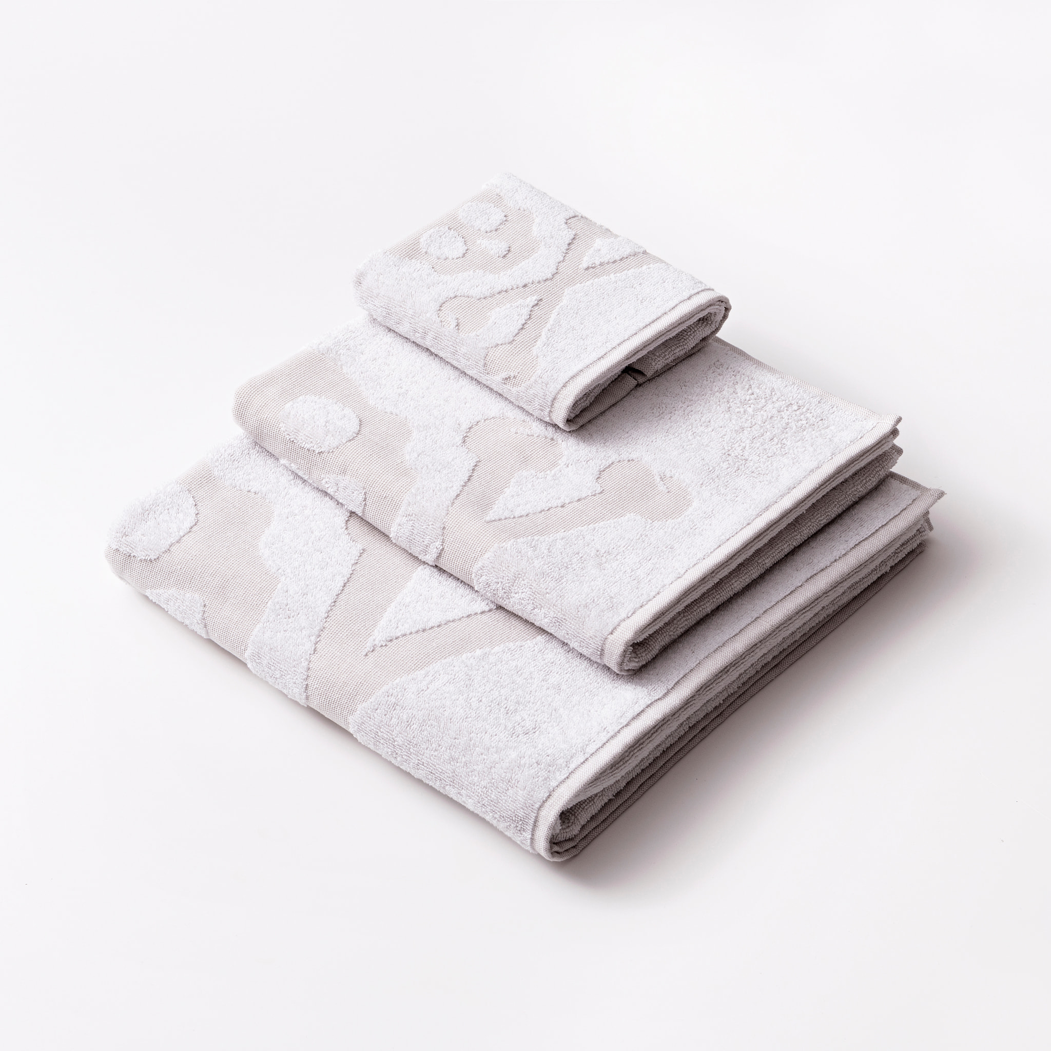 Set de toallas de baño calavera (tocador 30x50cm + manos 50x90cm + baño 70x140cm) 100%algodón blanco scalpers home