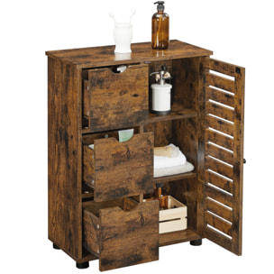 Mobiletto Bagno Oskar in Legno Rovere Rustico